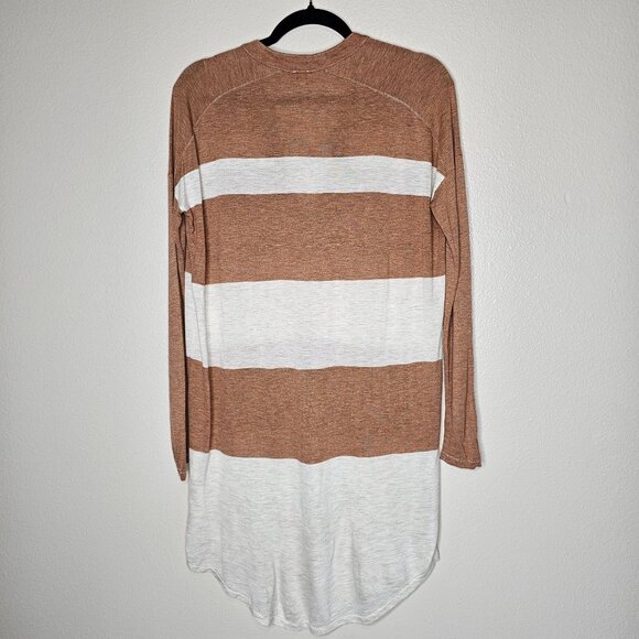 Wilfred S Striped Long Sleeve Tunic Top Lightweight Knit Oversized Relaxed Boho - Picture 6 of 6